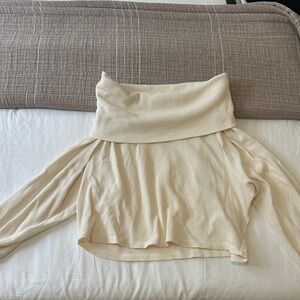 Pilcro Cream Ribbed Women's Skirt